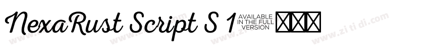 NexaRust Script S 1字体转换